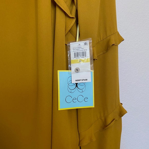 CECE Blouse in Ochre Yellow Size M - Picture 2 of 6
